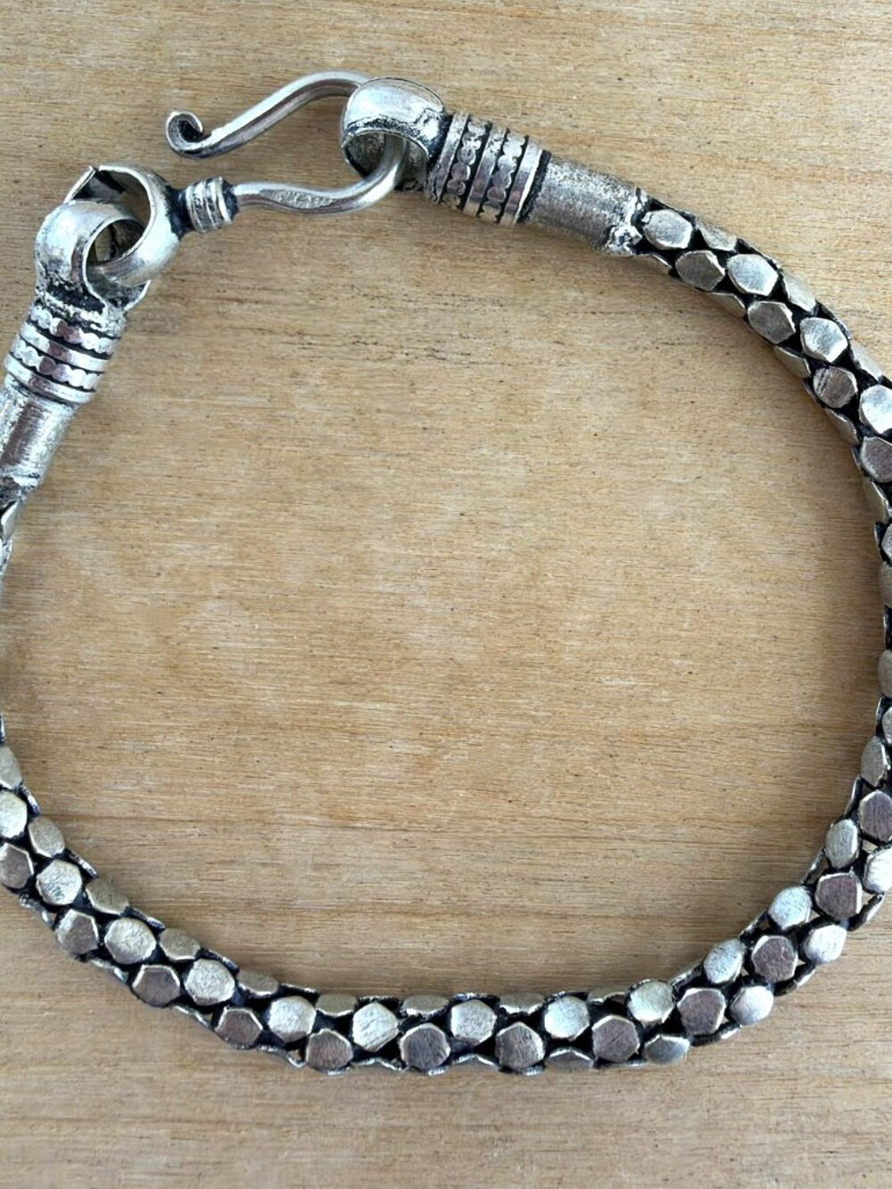 925 STERLING SILVER Handcrafted Traditional Chain Bracelet 14g 8"
